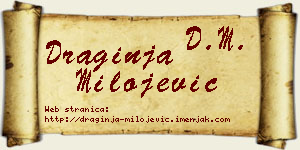 Draginja Milojević vizit kartica